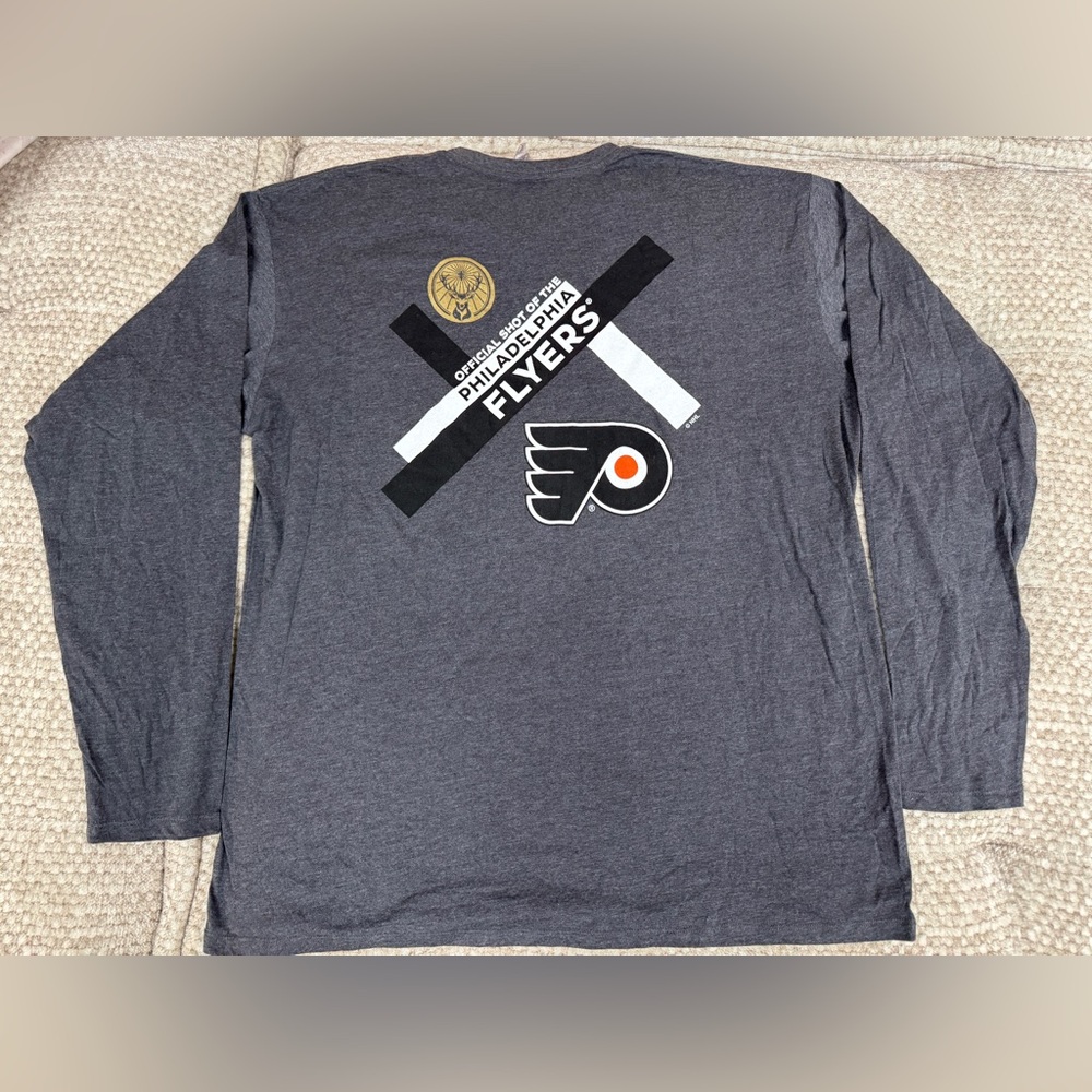 NWOT Philadelphia Flyers Jagermeister Long Sleeve Shirt Super Soft 2XL